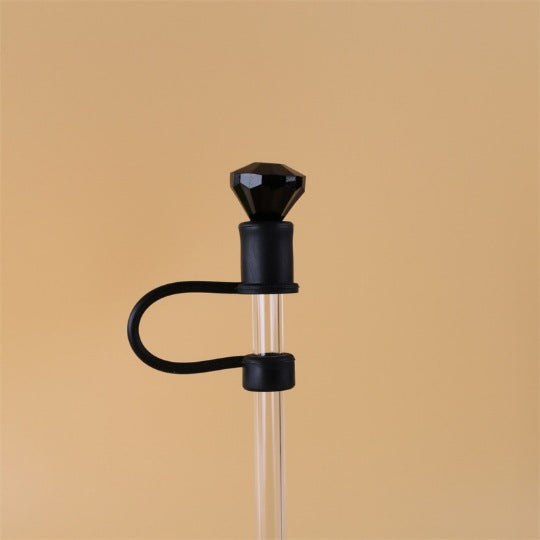 Straw Cap with diamond in different  solid colors 10mm diameter