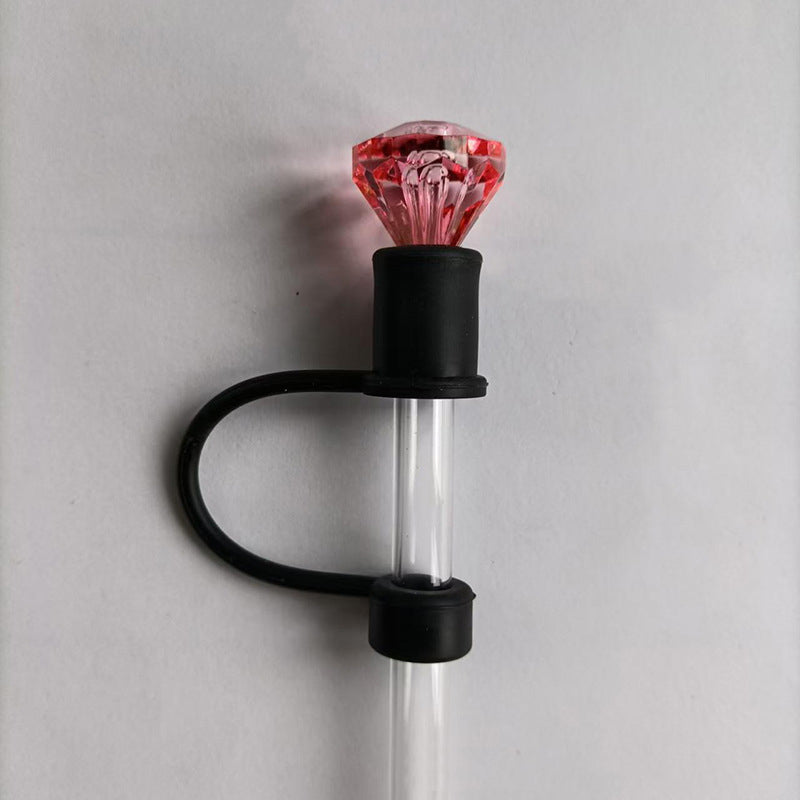 Straw Cap with diamond in different  solid colors 10mm diameter