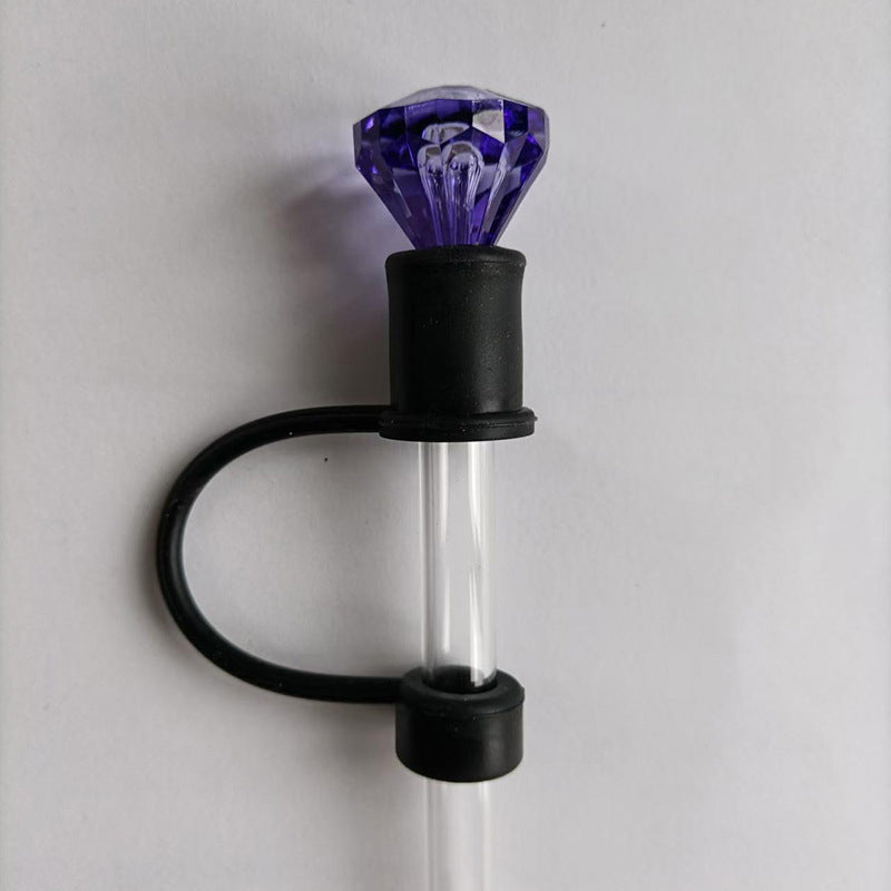 Straw Cap with diamond in different  solid colors 10mm diameter