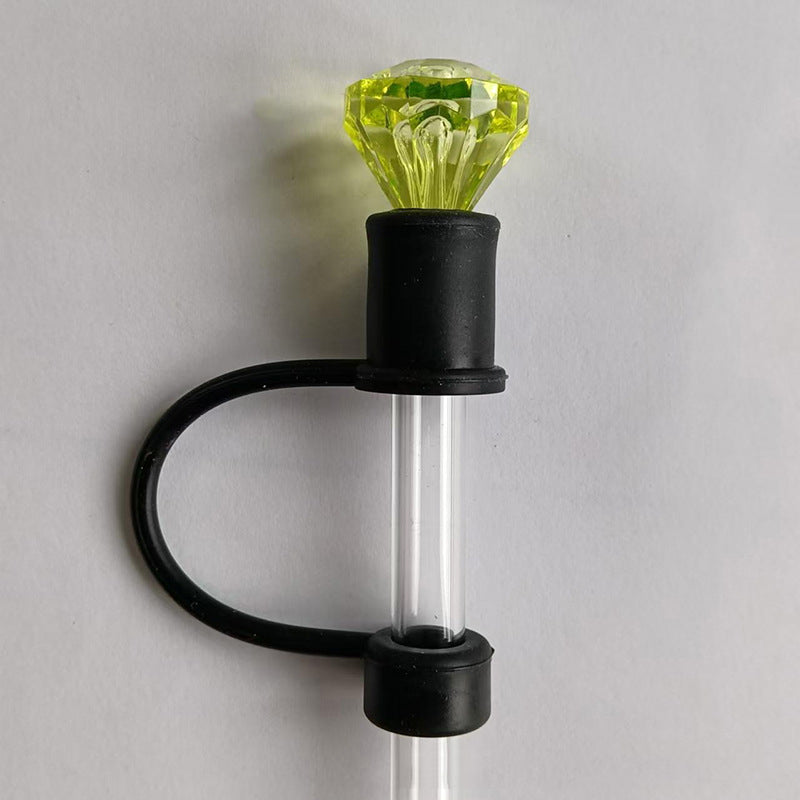 Straw Cap with diamond in different  solid colors 10mm diameter