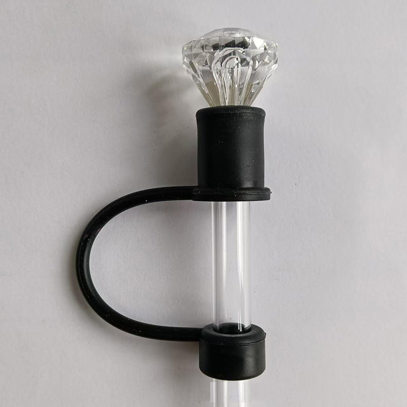 Straw Cap with diamond in different  solid colors 10mm diameter