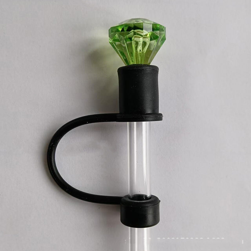 Straw Cap with diamond in different  solid colors 10mm diameter