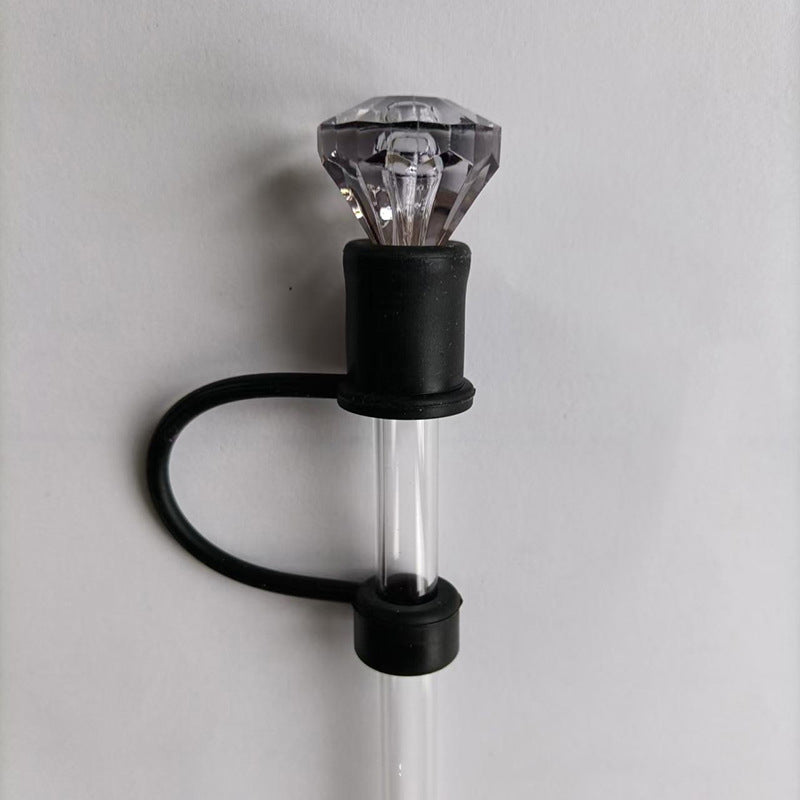 Straw Cap with diamond in different  solid colors 10mm diameter