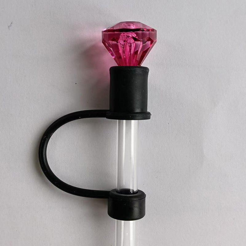 Straw Cap with diamond in different  solid colors 10mm diameter