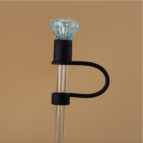 Straw Cap with diamond in different  solid colors 10mm diameter