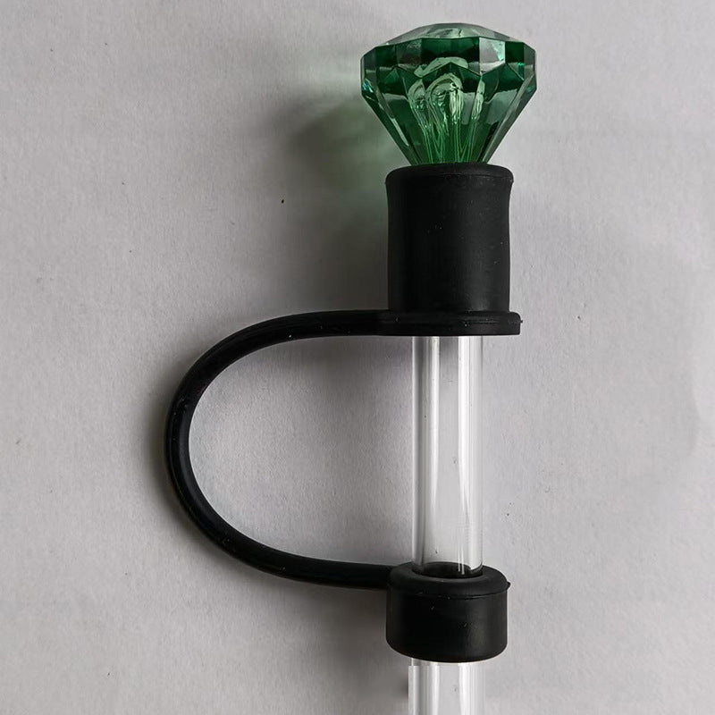 Straw Cap with diamond in different  solid colors 10mm diameter