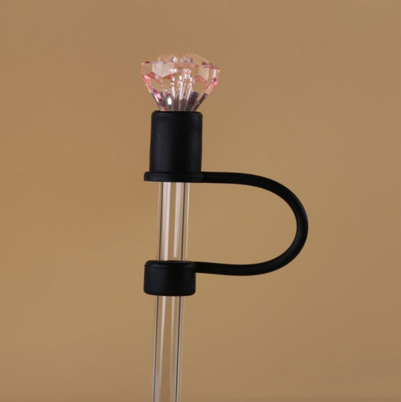 Straw Cap with diamond in different  solid colors 10mm diameter