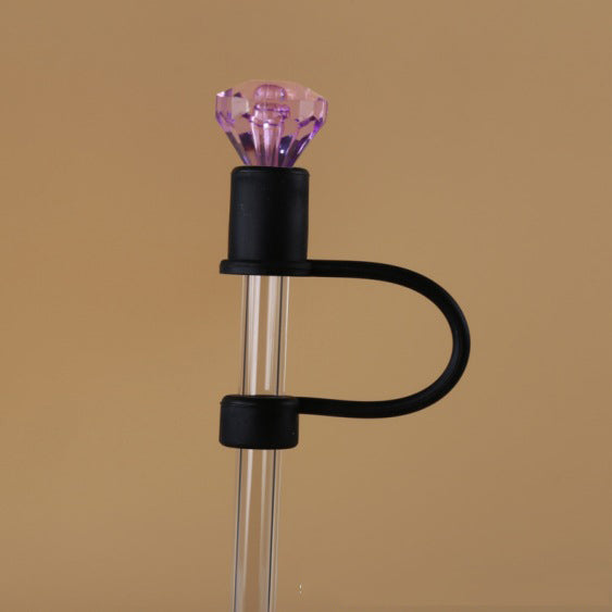 Straw Cap with diamond in different  solid colors 10mm diameter