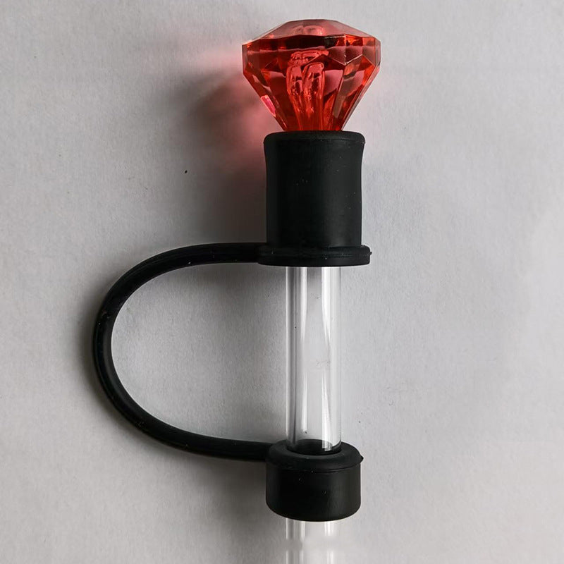 Straw Cap with diamond in different  solid colors 10mm diameter