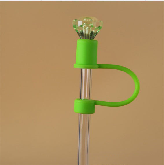 Straw Cap with diamond in different  solid colors 10mm diameter