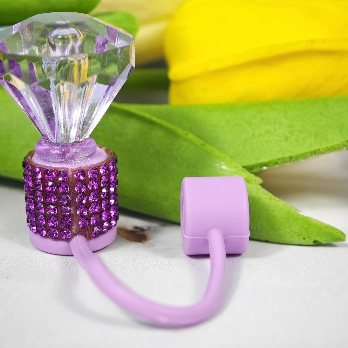 Full Diamond  10 color Straw Topper 10mm diamater