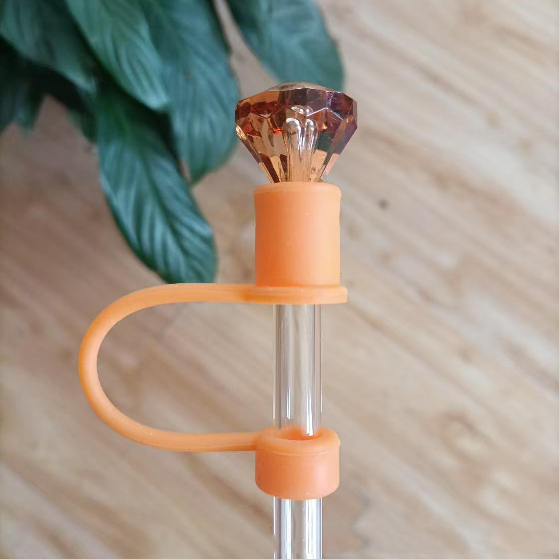 Straw Cap with diamond in different  solid colors 10mm diameter