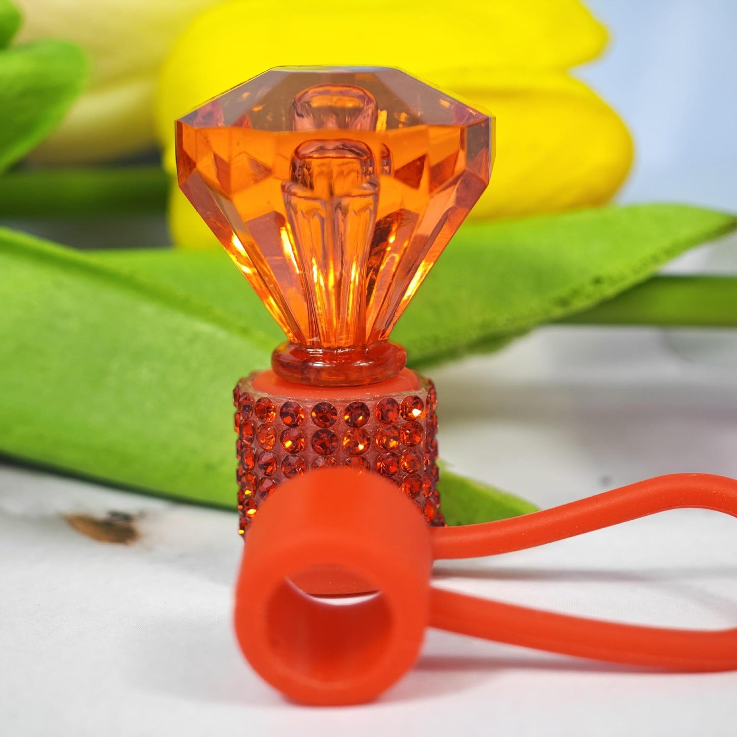 Full Diamond  10 color Straw Topper 10mm diamater