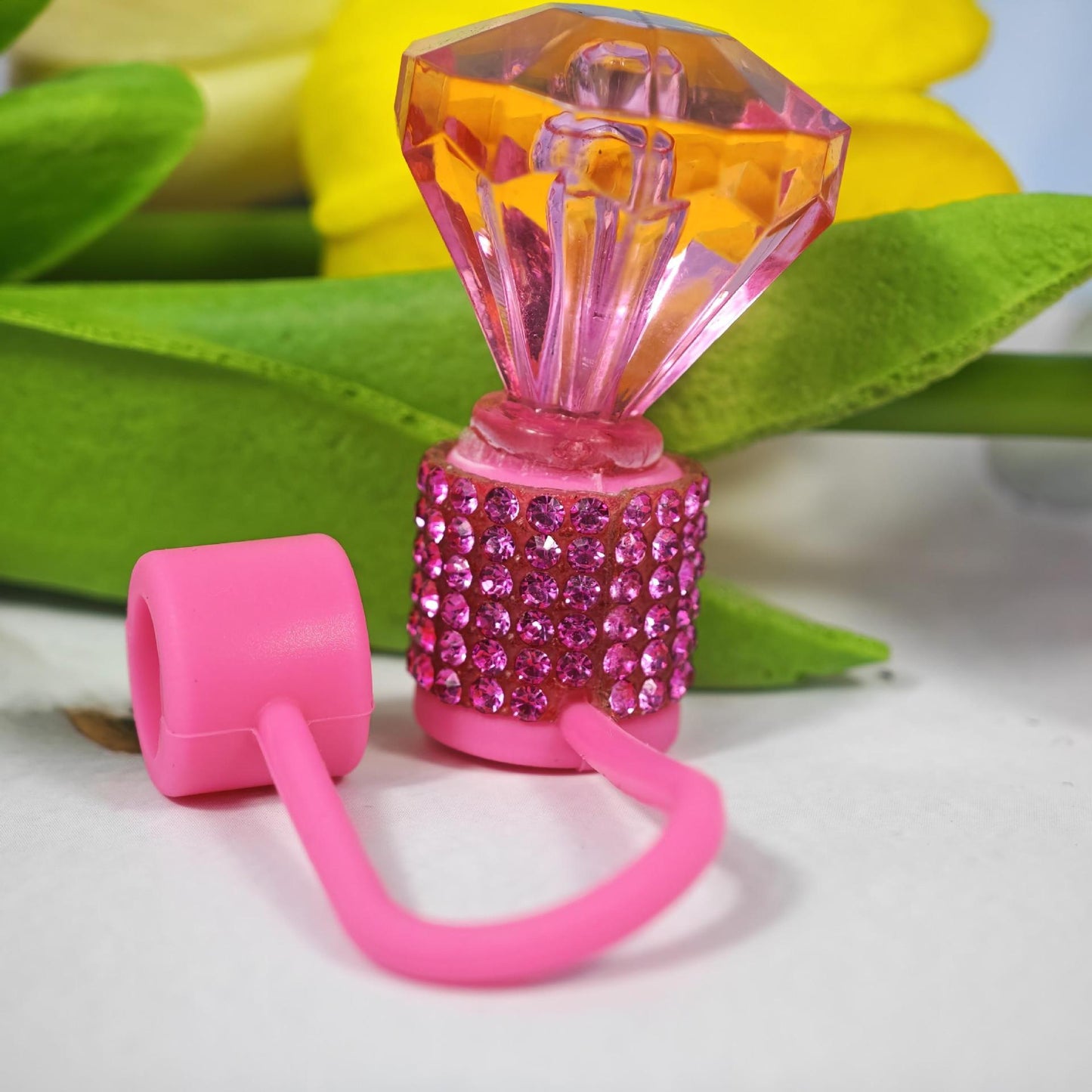 Full Diamond  10 color Straw Topper 10mm diamater