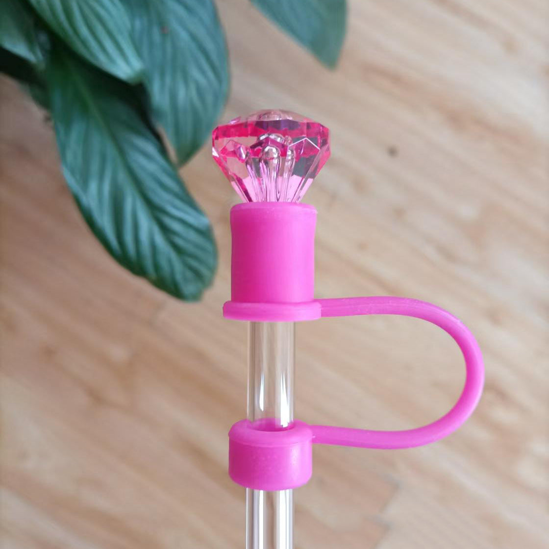 Straw Cap with diamond in different  solid colors 10mm diameter