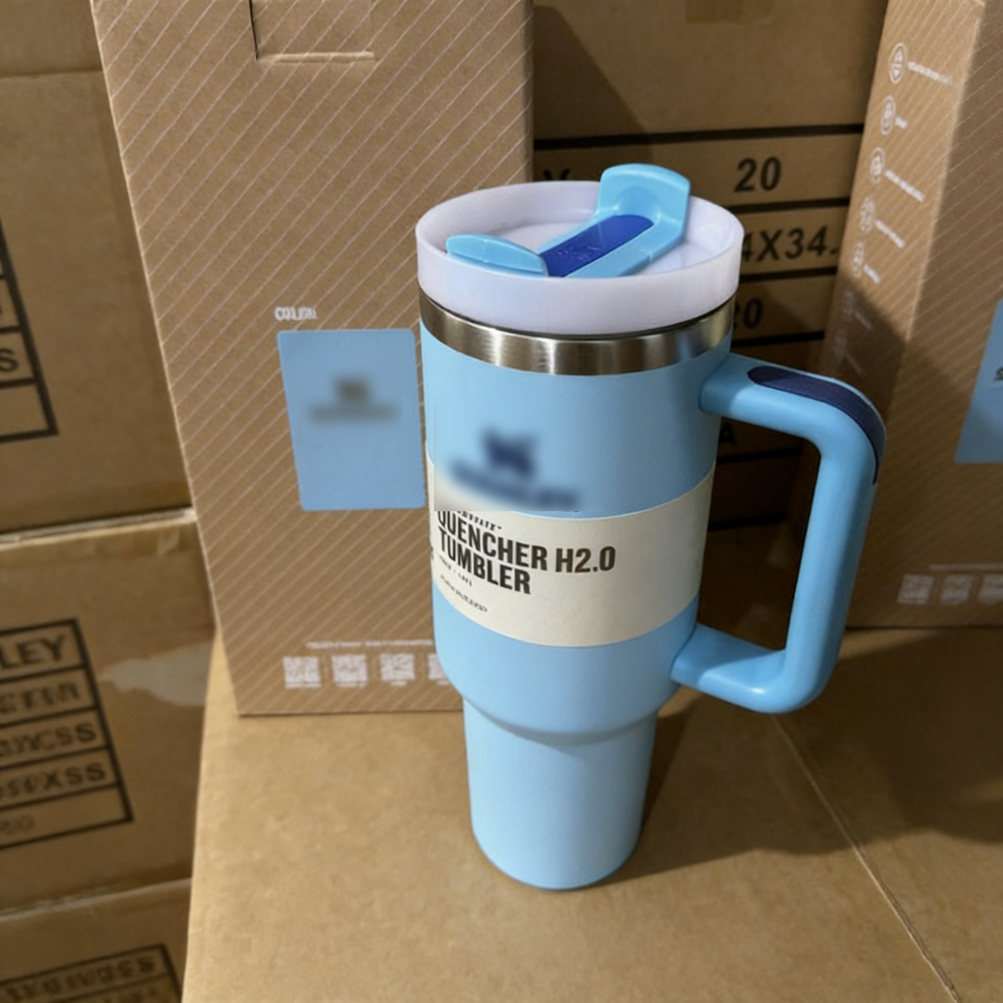 40oz Powder coating  solid color tumbler with printed box for each in 15 colors free shipping