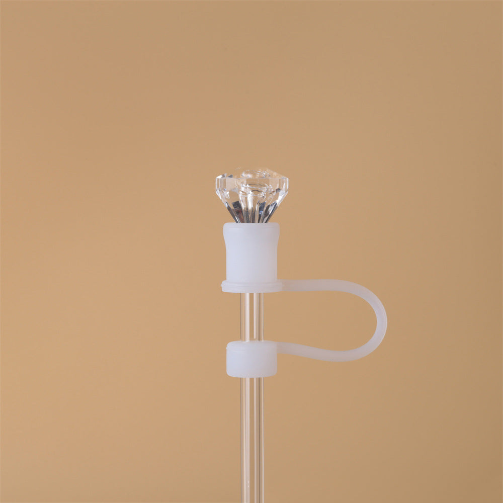 Straw Cap with diamond in different  solid colors 10mm diameter