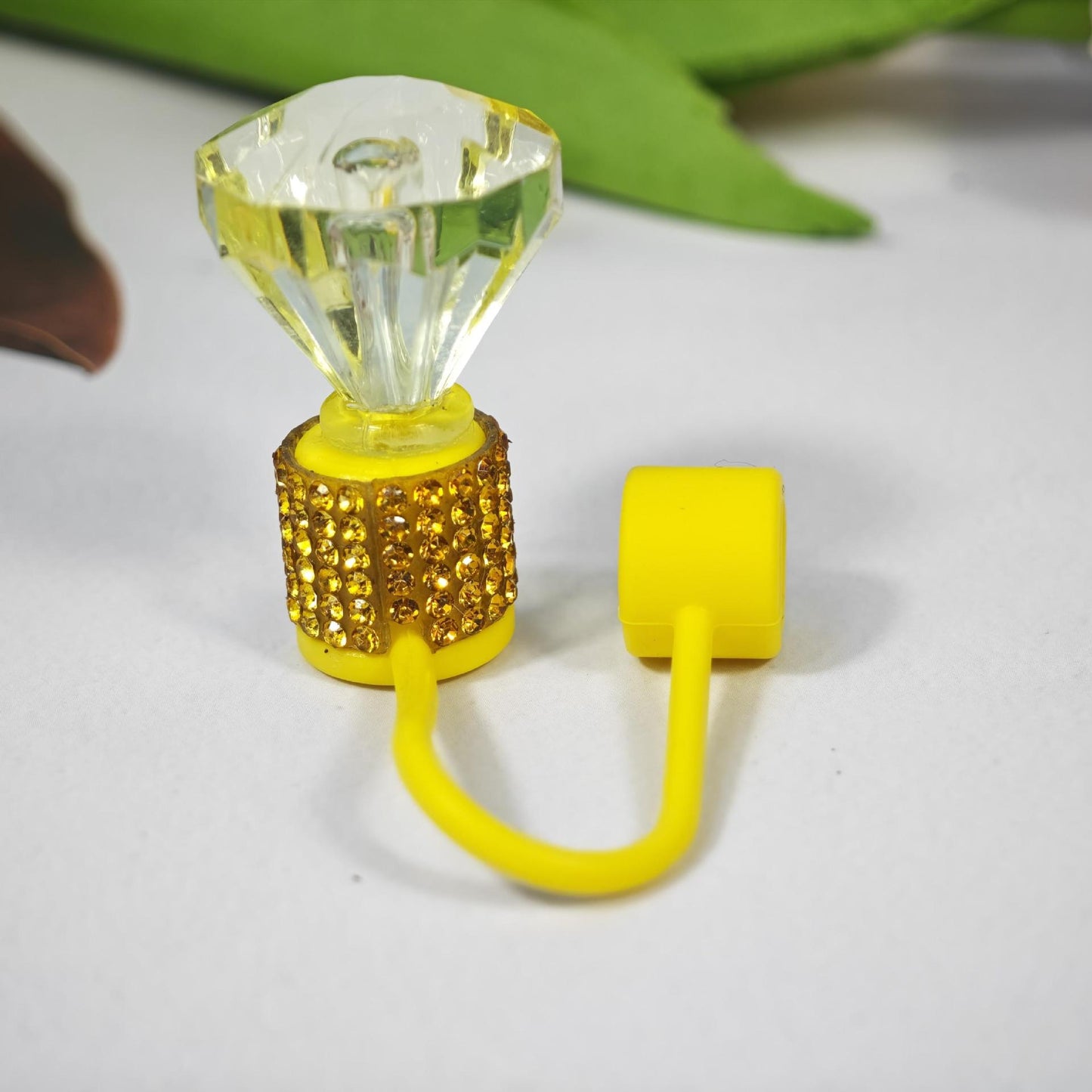 Full Diamond  10 color Straw Topper 10mm diamater