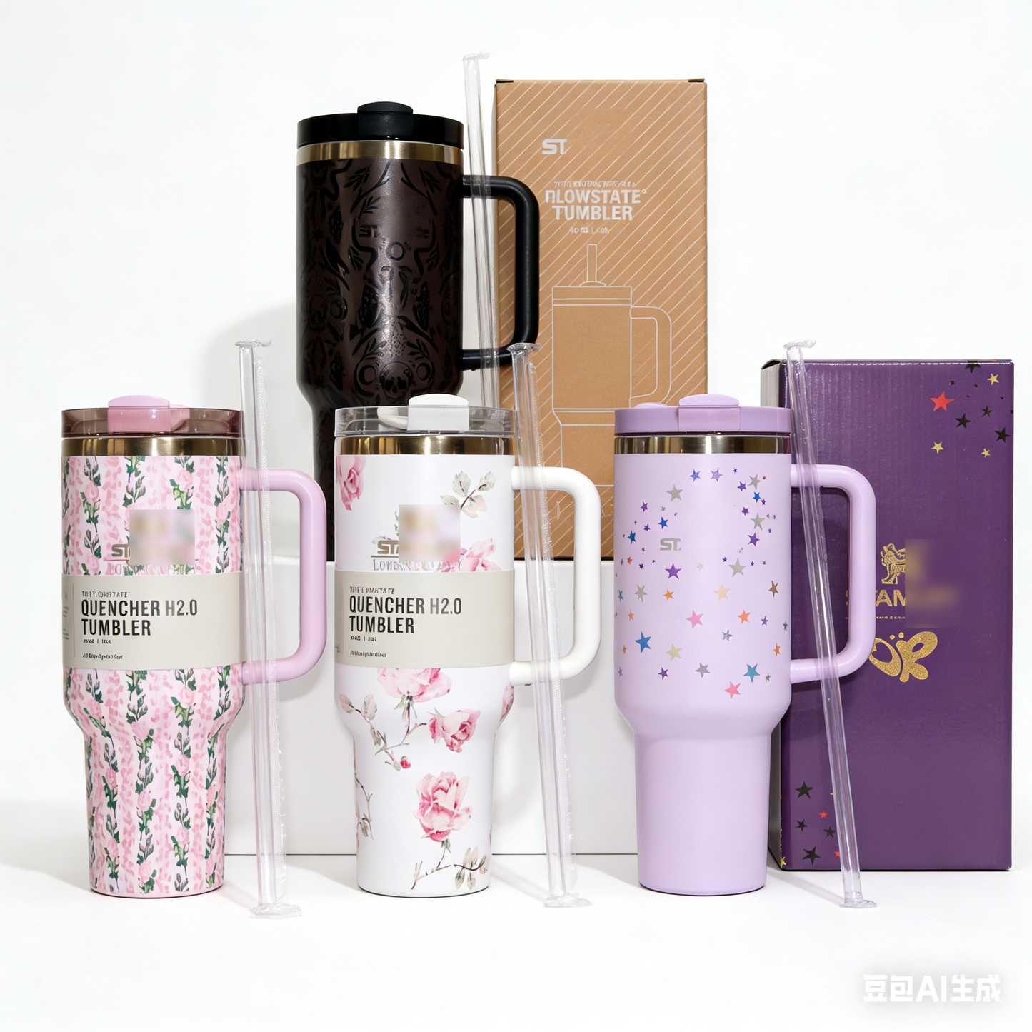 40oz Stainless Steel Cups/Tumblers in 6 designs Stan FlowState Tumbler with straw Free Shipping