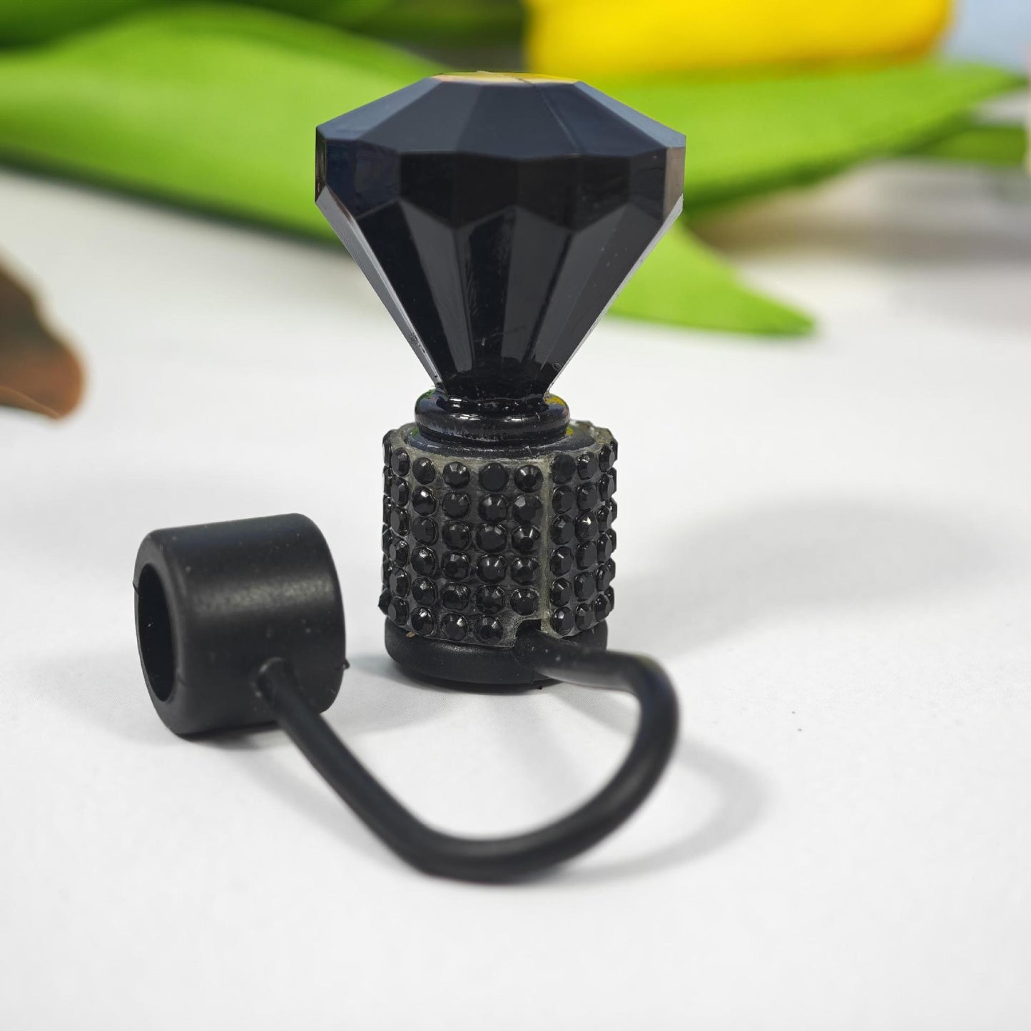 Full Diamond  10 color Straw Topper 10mm diamater